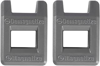 2X Screwdriver Magnetizer Degaussing Demagnetizer Magnetic Practical Tool Color:Gray