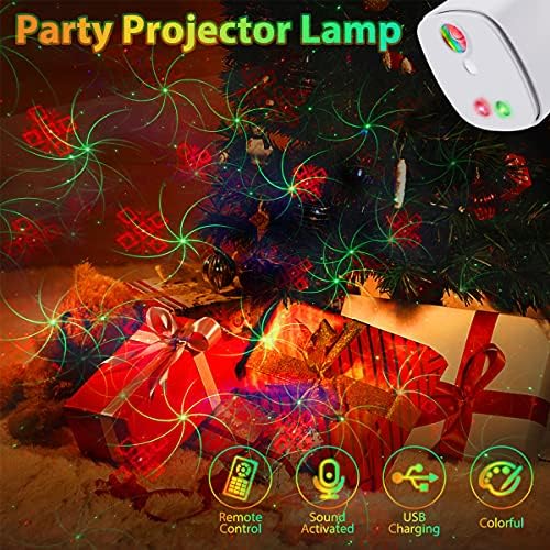 CAIYUE Party Light DJ Disco Lights Stage Lighting Projector ,60 Image Combinations and 7 Sunset lamp Color Backgrounds.Suitable for Christmas, Birthday, Celebration, Wedding, Karaoke.