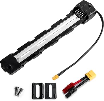 Ebike Battery Base, Mounting Plate Replacement for 5pin Parrot-Type Electric Bike Bicycle Battery, Battery Holder Bracket with XT60 and Anderson Connector HN04-5PIN