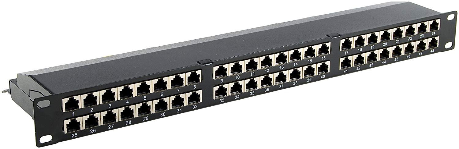 Dexlan Panneau 19" équipé 48P 1U Cat6 stp