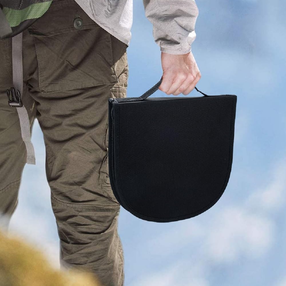 Set di posate da campeggio da 10 pezzi in acciaio inox con coltello, forchetta, cucchiaio + piatto – pieghevole per barbecue, picnic e viaggi (confezione da 20 pezzi Peso singolo: 1,6 kg, misura