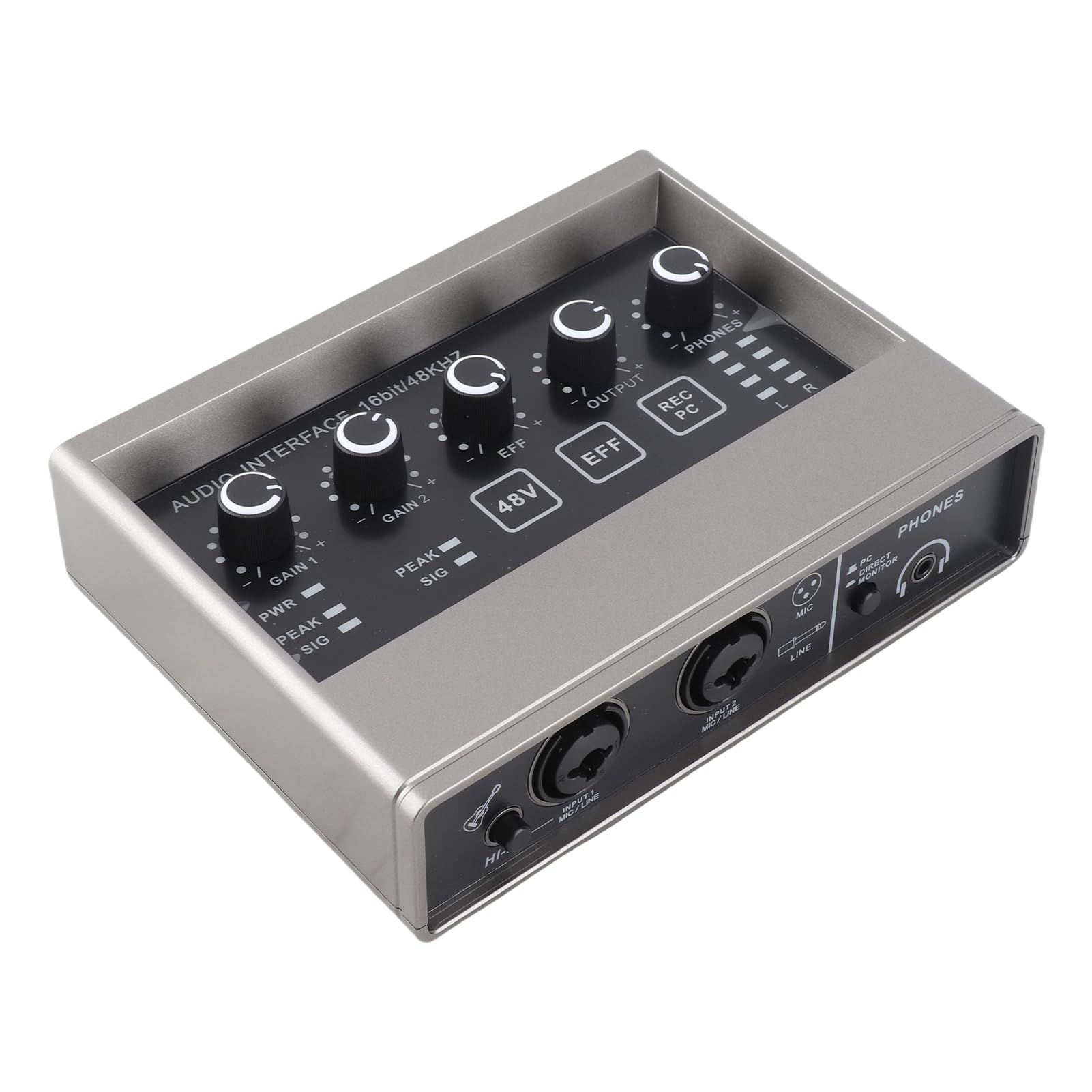 Mezclador de Tarjeta de Sonido en Vivo con Reverberación DSP para Grabación de Estudio, Reducción de Ruido para un Sonido Claro, para Productores Musicales y Diseñadores de