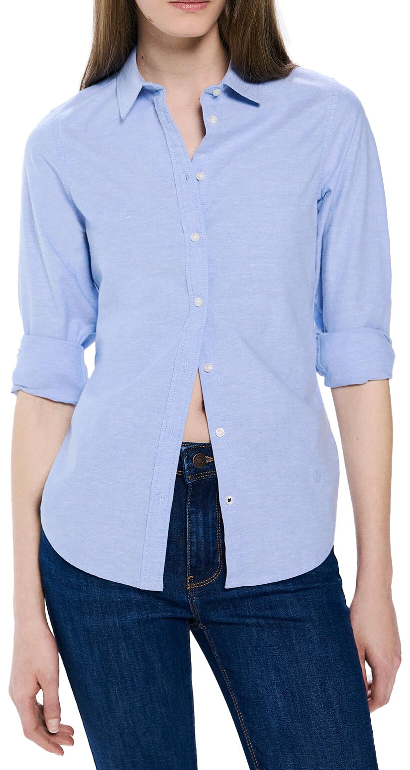 SPRINGFIELD Women's 1.t.b.Camisa Oxford Spand Rec Shirt, Light Blue, 8