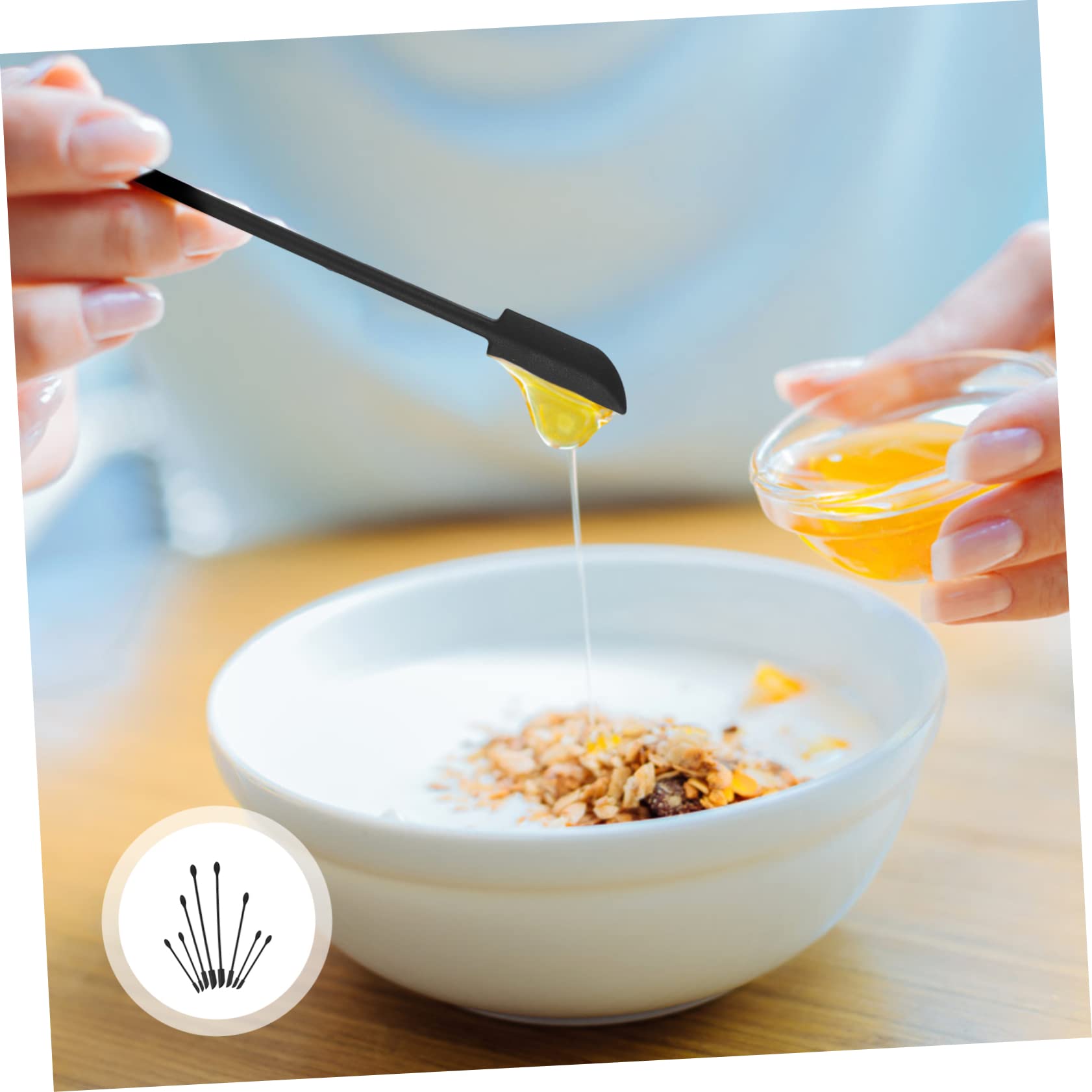 IMIKEYA 24piezas Espátulas De Silicona Para Cocina y Maquillaje De Utensilios De Cocina y Cosméticos Flexibles y Fáciles De Limpiar Para Tarros y Cosméticos