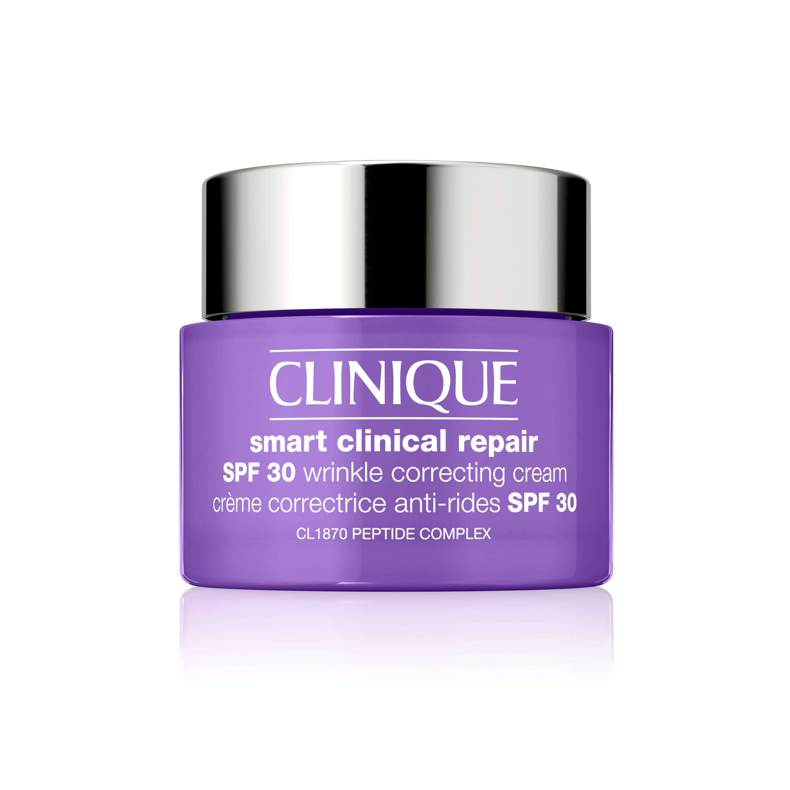 Clinique Smart Clinical Repair Crème Correctrice Anti-Rides SPF 30 aux Peptides, Acide Hyaluronique + Provitamine D | Protège et répare la Peau, 50 ml