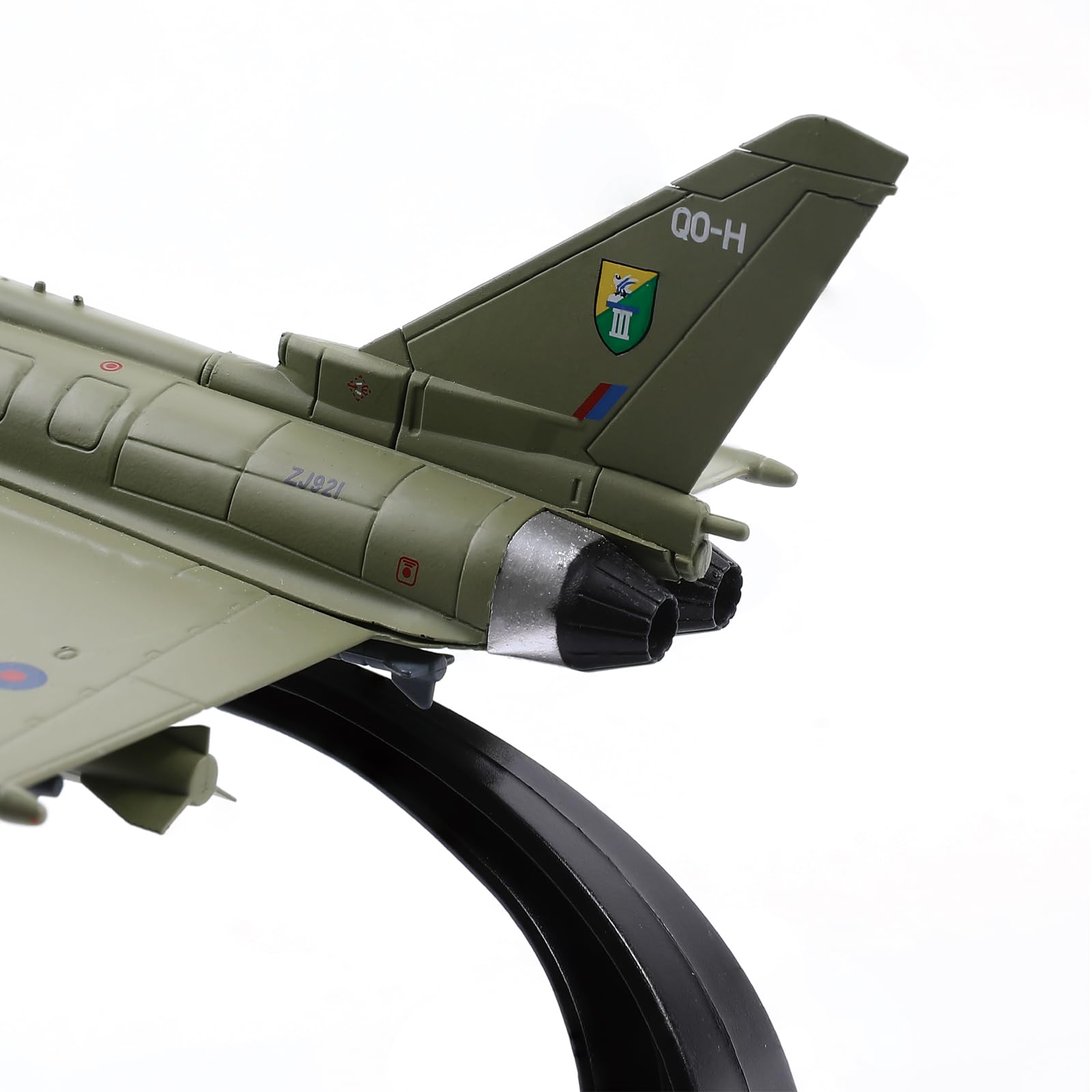 NUOTIE EF2000 Typhoon 1/100 Kit Modello di Caccia in Metallo Pressofuso Eurofighter Militare Kuwait Air Force Modello di Jet da Combattimento Pre-costruito in Lega con Espositore