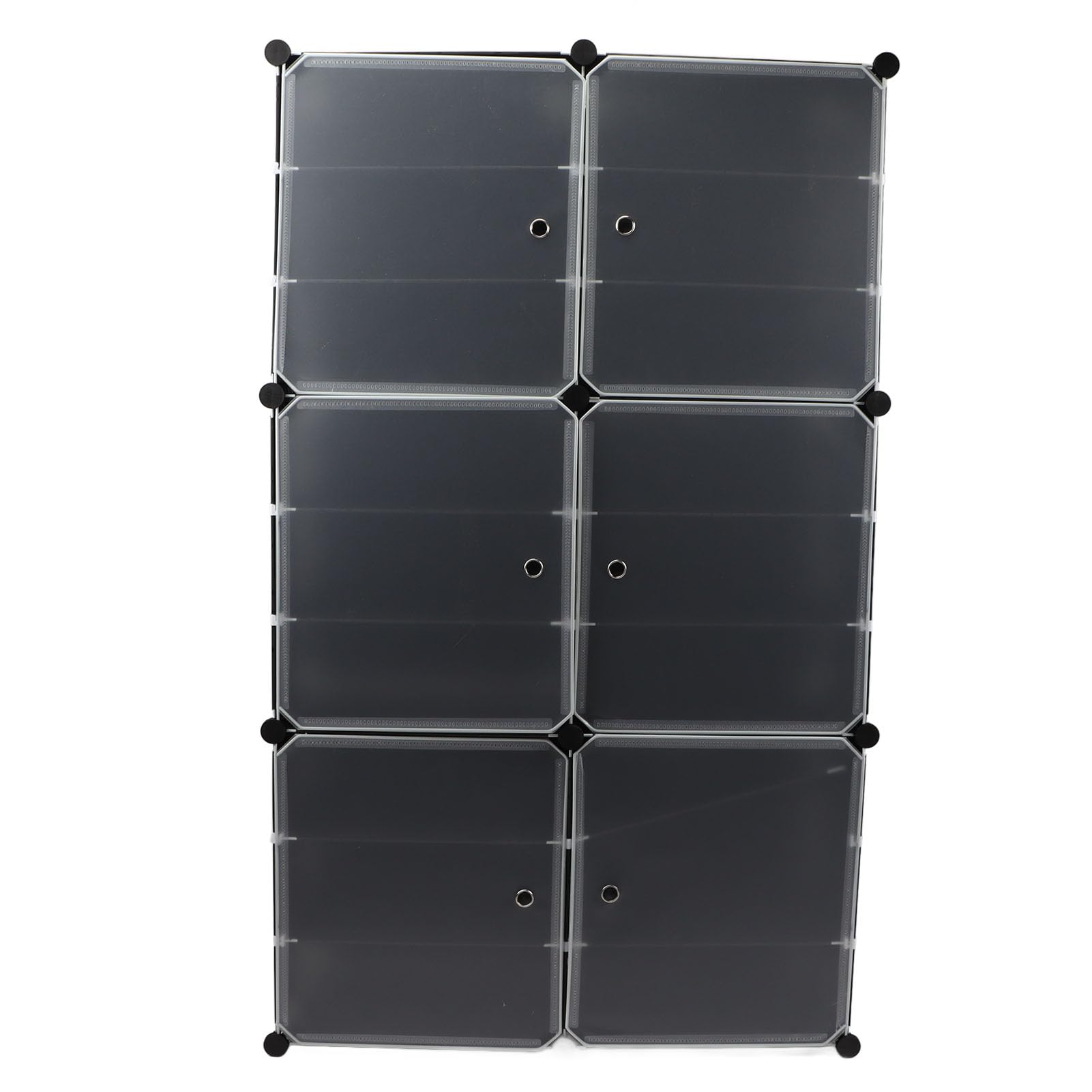 Armoire à chaussures grande capacité Pilipane meuble vertical en plastique et bois d'eucalyptus