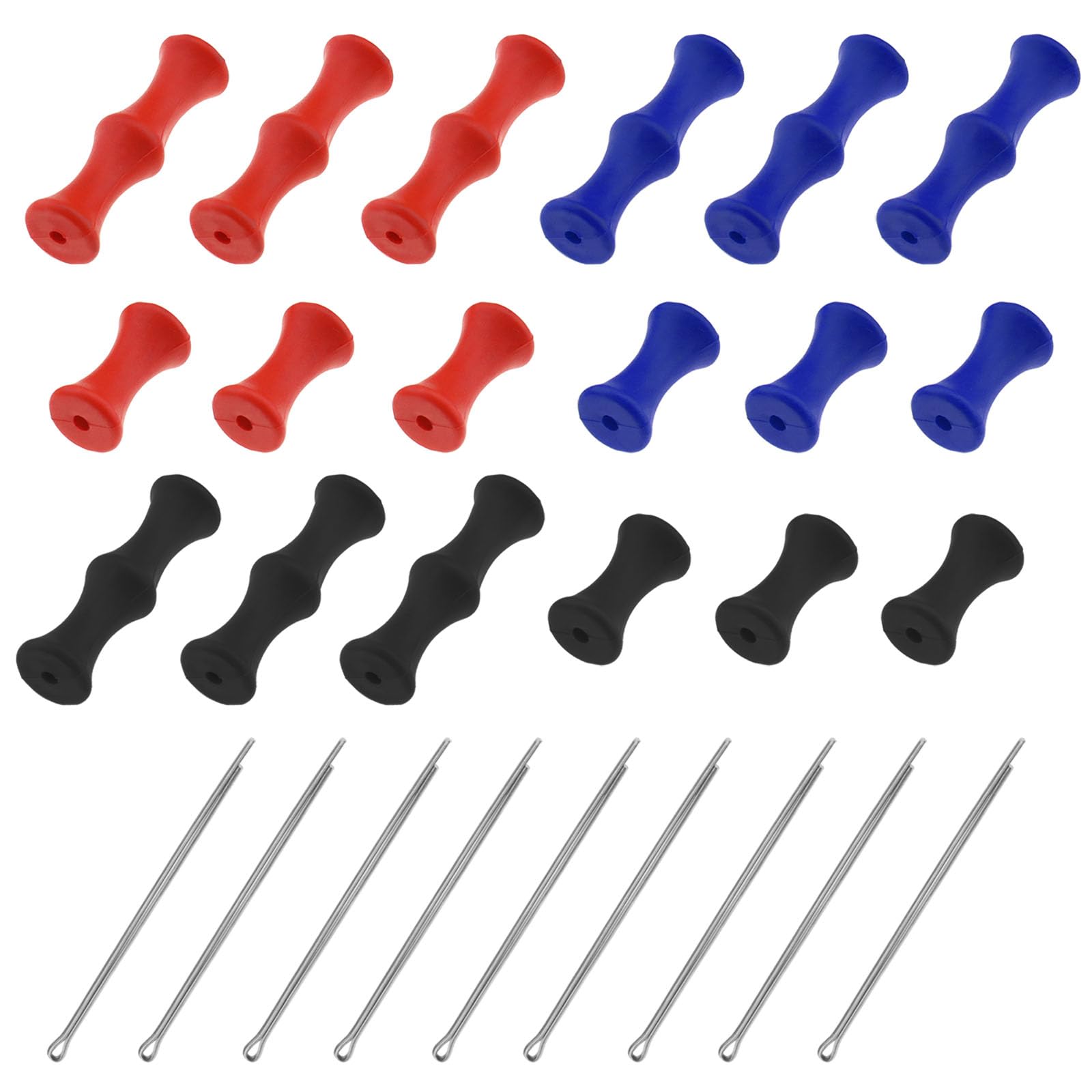 eMagTech 9 Sets Archery Finger Protectors Silicone Bowstring Finger Guard Protective Equipment Finger Tab Bowstring Finger Saver for Beginners (Each Colour 3 Sets)