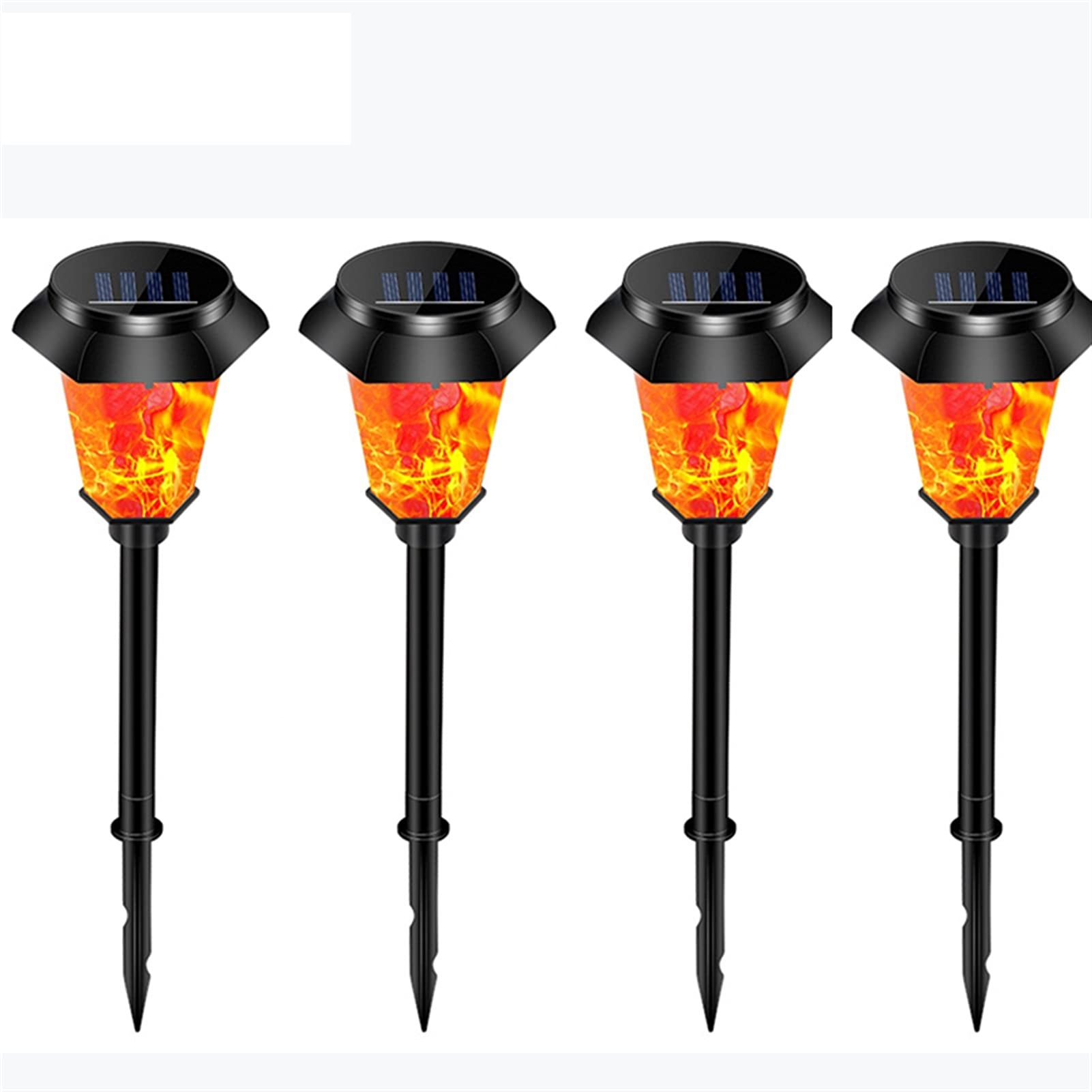 Luces Jardín Lámpara Solar LED Luces de decoración de jardín al Aire Libre Luces de Llama Luces enterradas para Chalet Yard Paisaje Lámpara de jardín Lámpara de jardín Luz de Césped