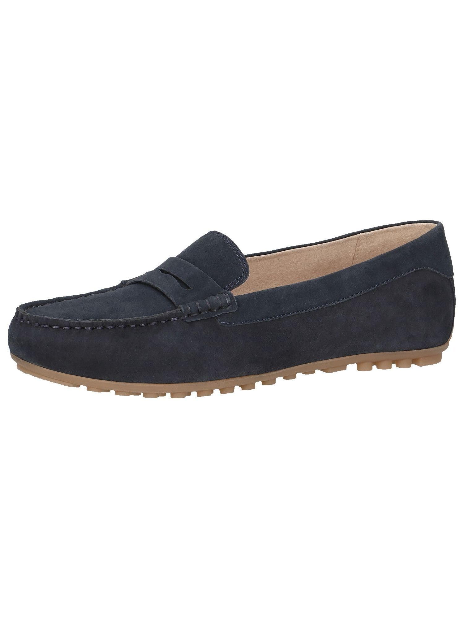 Caprice Women's Leather Moccasins Elegant, Blue (Ocean Suede), 6.5 UK