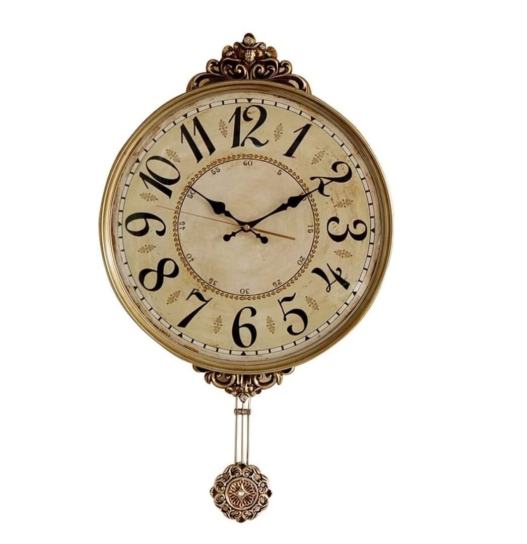 MYUYEE Farmhouse Vintage Clock Vintage Non Ticking Silent for Living Room Bedroom Kitchen Office for Bedroom Office,One Color-42x70cm (One Color-42x70cm)