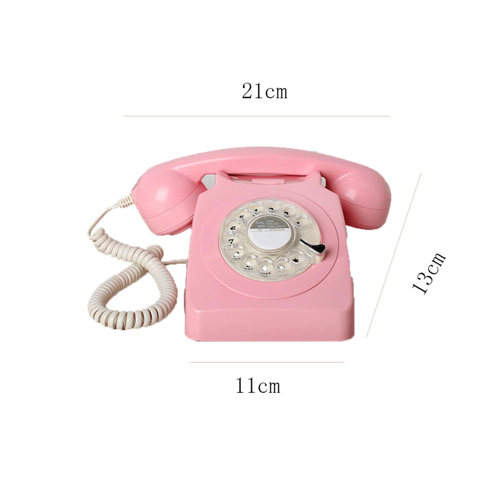 Domowy telefon stacjonarny w stylu europejskim w stylu retro, staromodny telefon przewodowy z wybieraniem, zabytkowy telefon z litego drewna, biuro domowe, hotel, galeria, telefon retro jubilera