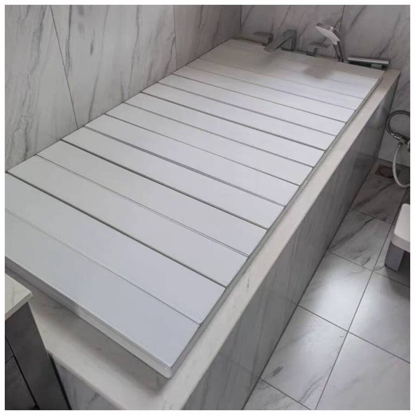 Wasserdichte Badewannenmatte, PVC-Spa- und Duschabdeckung, staubdichte isolierte Badematte, leicht zu reinigen, rutschfestes Design für Sicherheit, perfekt für Zuhause und Spa