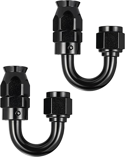 Vista 23 de EVIL ENERGY 3AN PTFE manguera extremo montaje 90 grados negro para manguera de PTFE solamente 2PCS