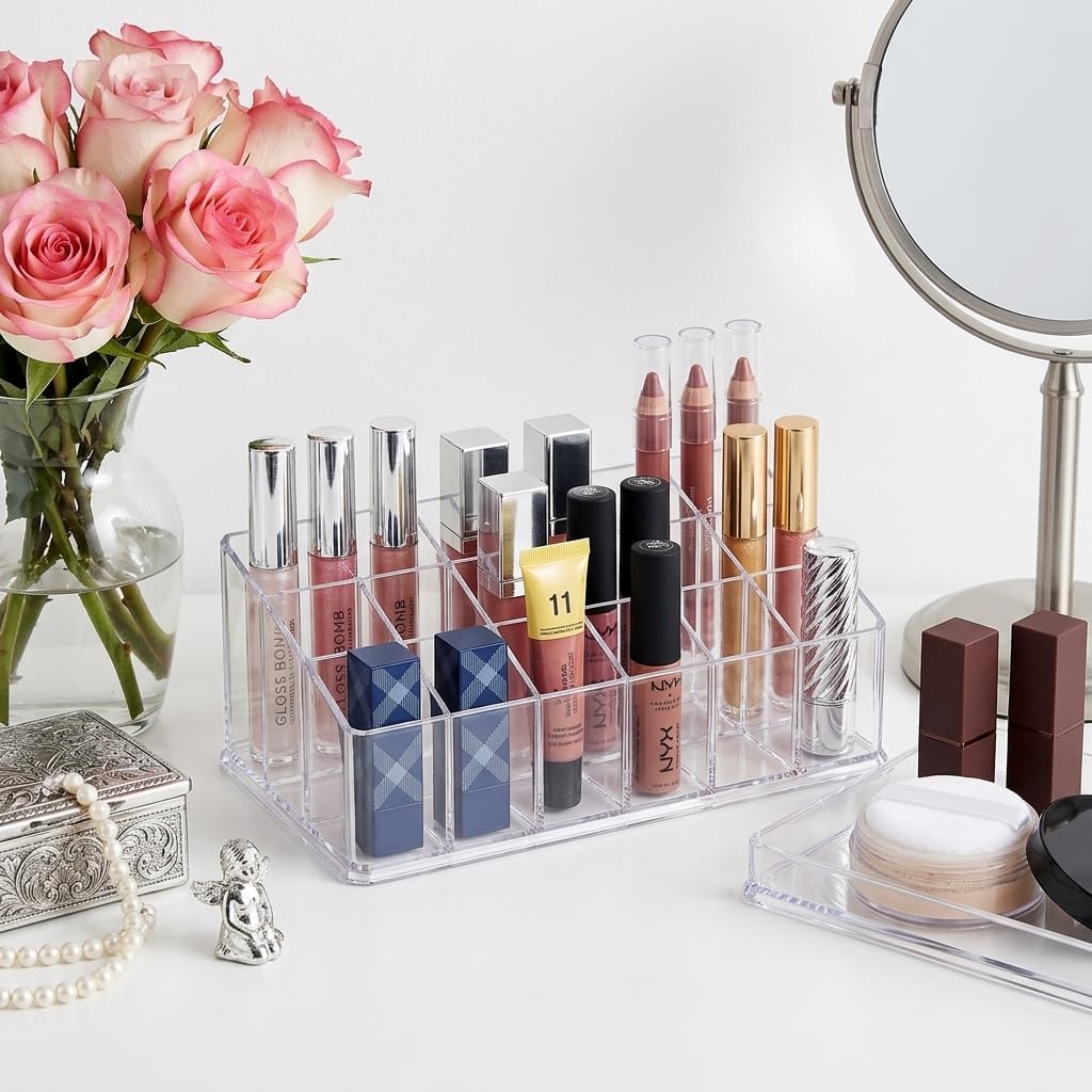 Essential Oil Holder,18 Slots Plastics Essential Oil Storage,for Bottles Perfumes and Nail Polish Shelf,Essential Oil Organizer,Makeup Storage Rack image 4