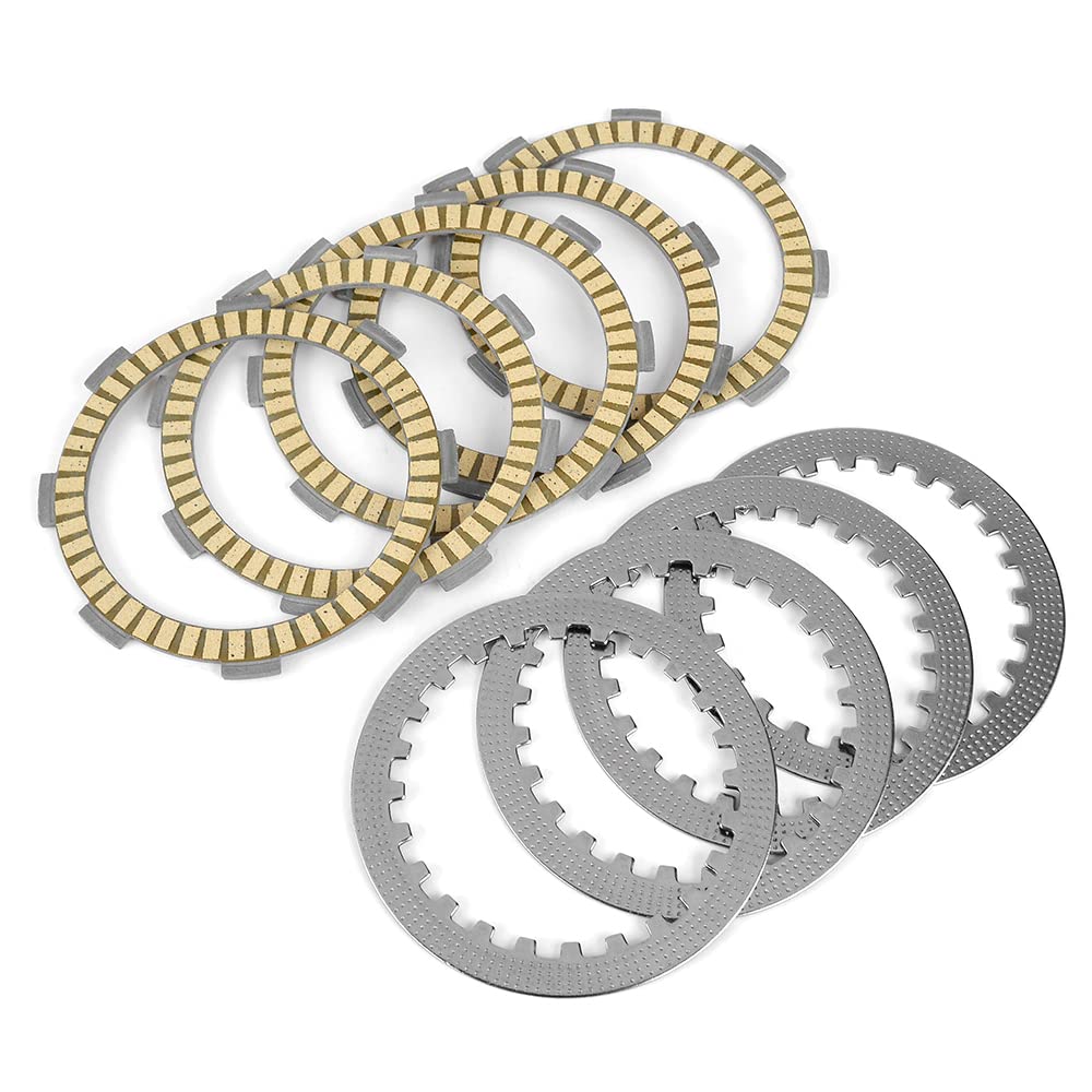 TERAM OISIRS - Kit de discos recortados y lisos para embrague para Honda NX 125 K/S/F Transcity de 1989 1990 1991 1992 1993 1994 1995 1996 1997