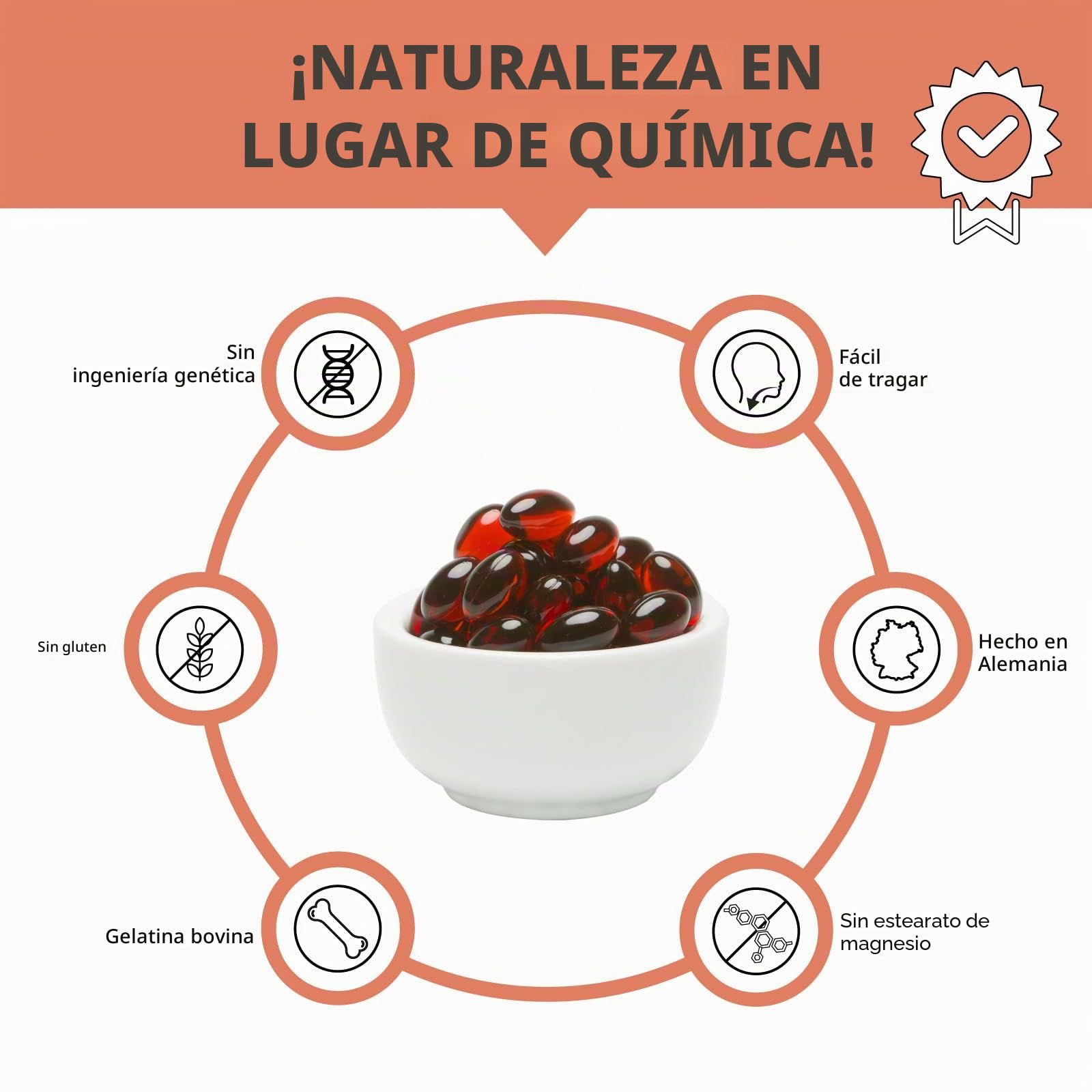 Cápsulas de aceite de krill, 200 unidades, alta dosis diaria de 1500 mg, aceite de krill de alta calidad, rico en astaxantina, ácidos grasos omega 3,6 y 9, aceite de pescado