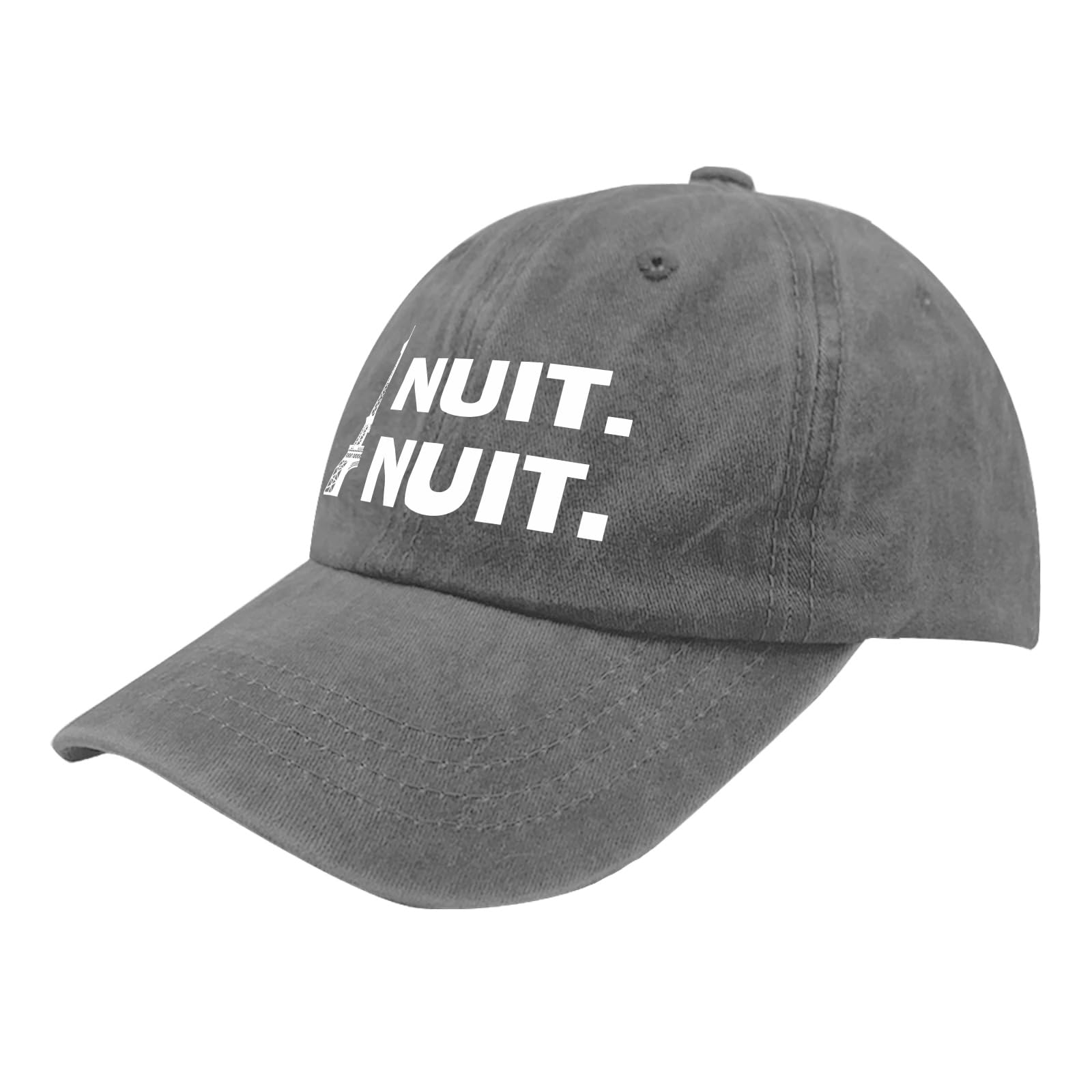 Karclau Nuit Nuit Golf Hat Sports Hat Pigment Gray Hat for Men Gifts for Women Hiking Hats