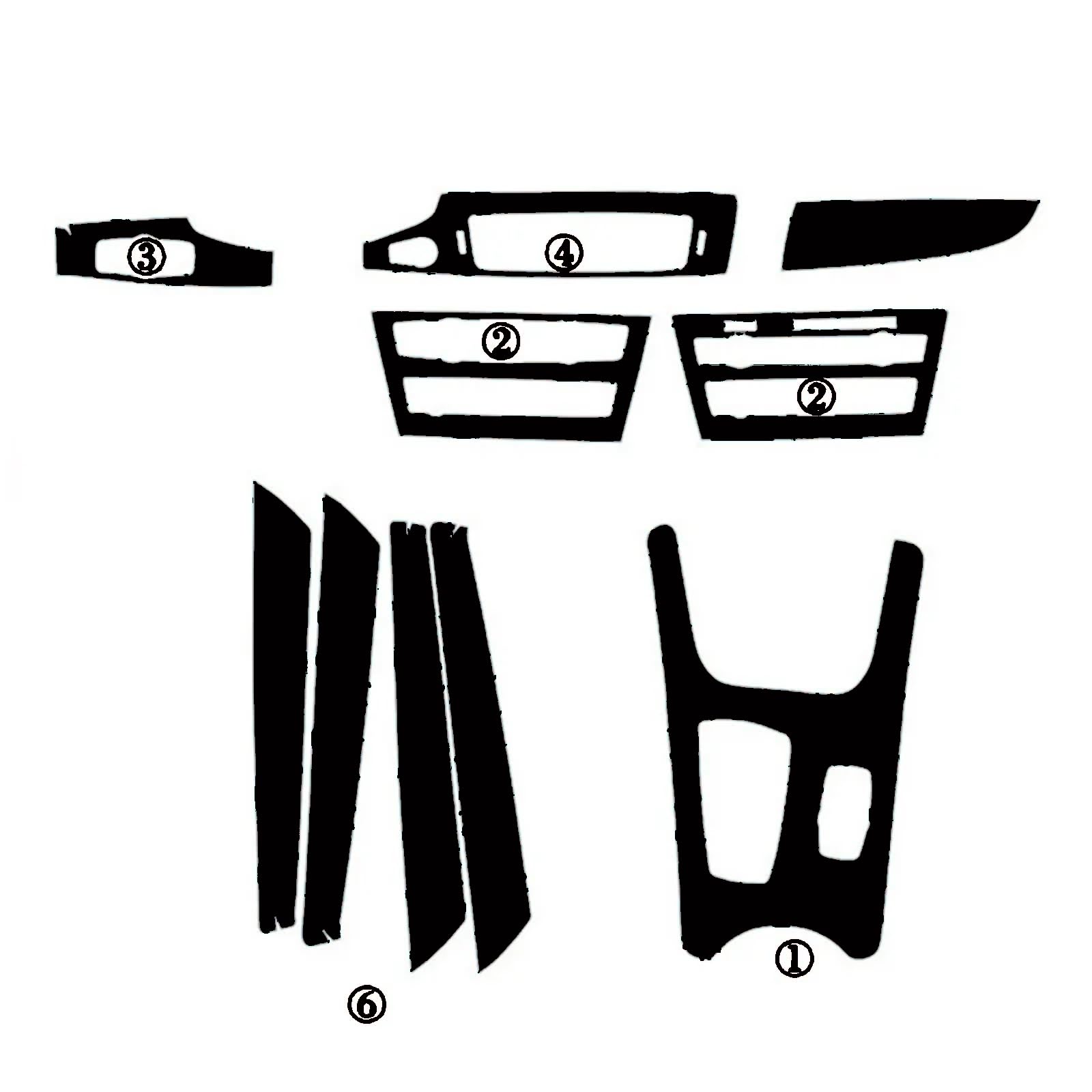 Panneau de commande central intérieur carbone pour BMW X3 F25 X4 F26 - 7