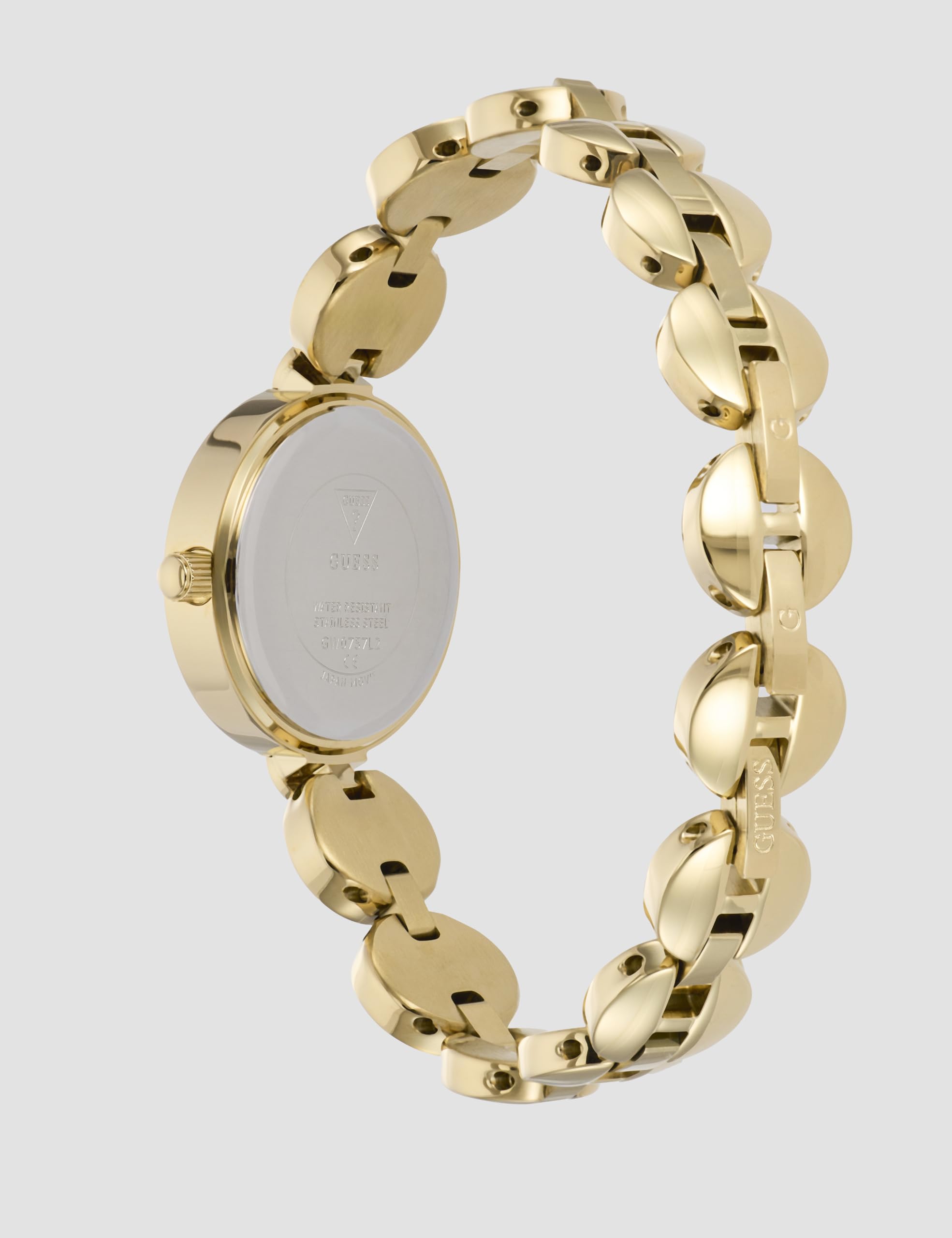 GUESS Watches Ladies Stardom Reloj para Mujer Analógico de Cuarzo con Brazalete de Acero Inoxidable bañado en Oro GW0757L2