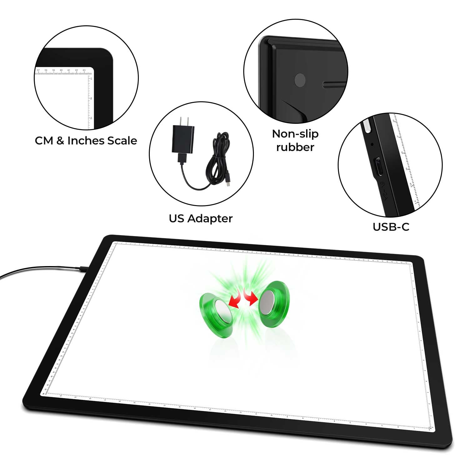 Magnetic A2 Light Board(Black)