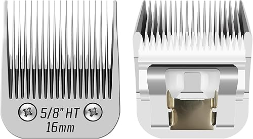 Miniatura 8 de HONGNAL Cuchillas de repuesto de 34 pulgadas HT (63980) para cortar perros compatibles con Andis Dog Clippers, hoja de acero inoxidable desmontable,