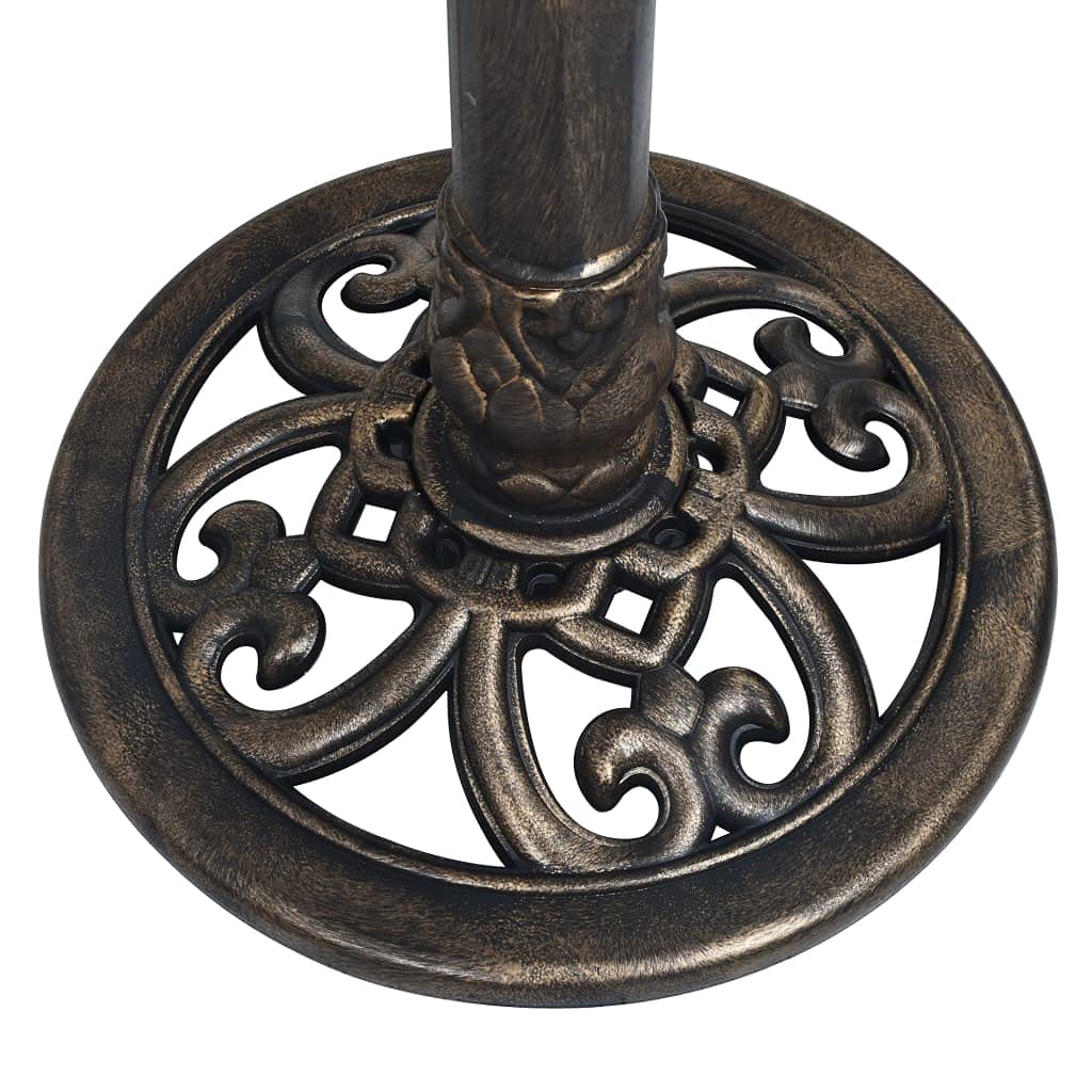vidaXL Cadran Solaire Décoratif Jardin Arrière-Cour Terrasse Extérieur Résistant à la Pluie Robuste Durable Bronze 35,5x82 cm Plastique