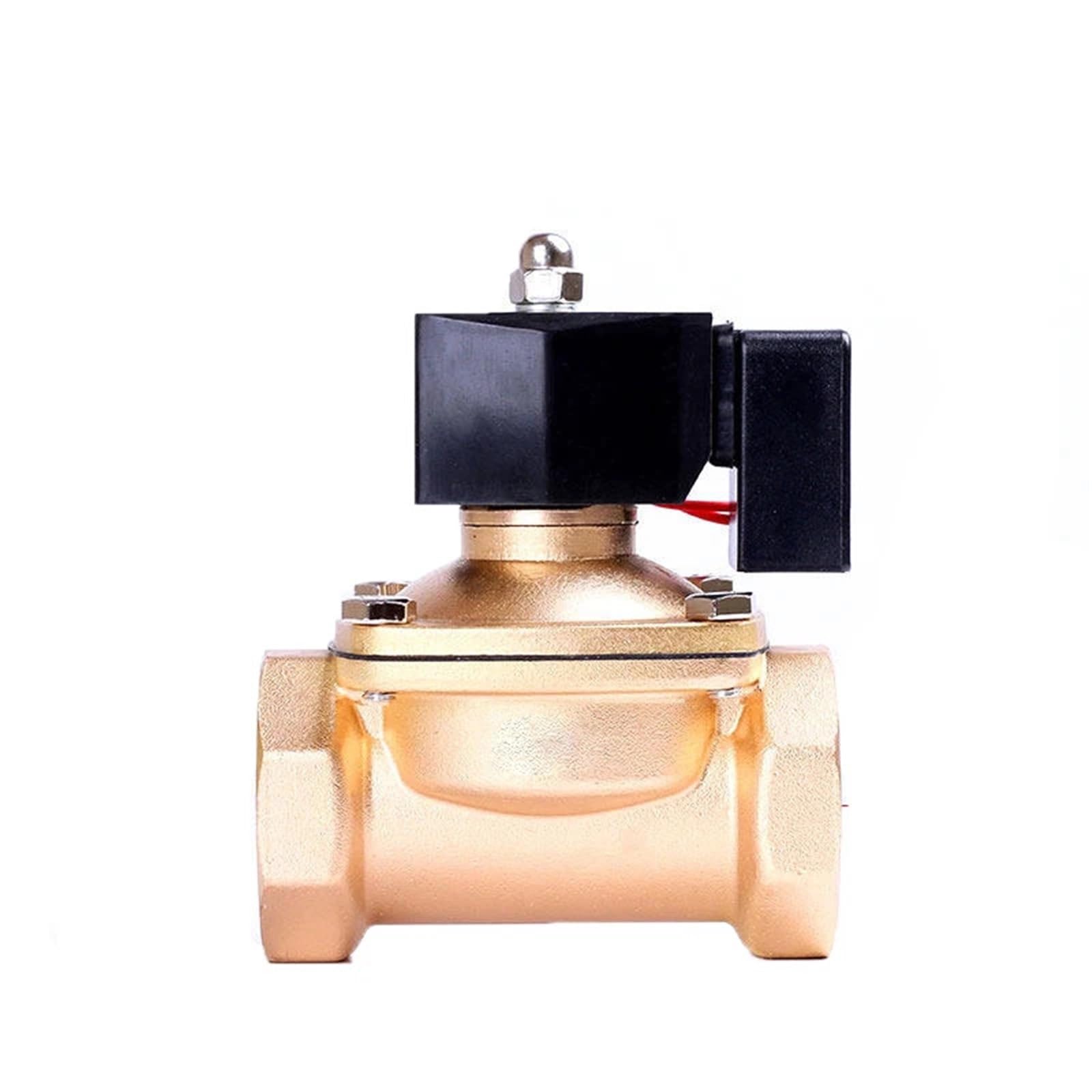 1pc 2" Normally Closed Brass 24VDC 12VDC 110VAC 220v Non Solenoid Valve for 24 Hours Working Solenoid Valve(240VAC)