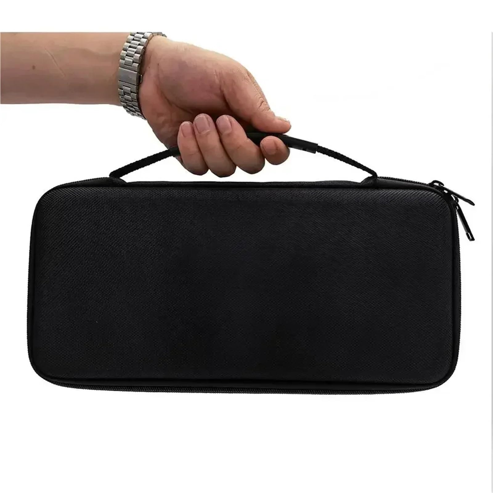 Przenośna torba do przechowywania, Keyboard Hard Case Double Zipper Black