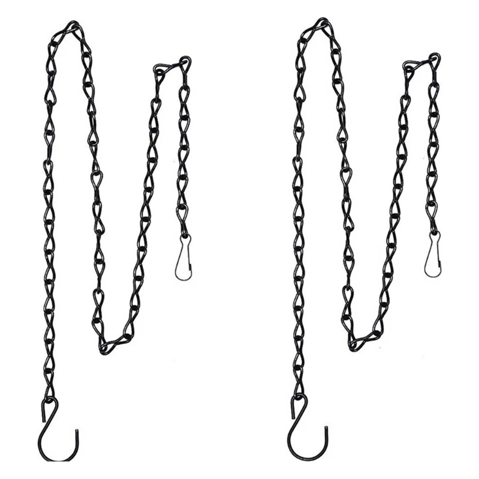 WUYXTO 10 pcs Hanging Chains for Flower Pot Basket Bird Feeders Planters Lantern Ornament For plant(Black)