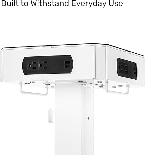 Miniatura 5 de PowerPro - Estación de carga rodante  Cargador portátil con 8 puertos USB y 8 salidas de CA  Carga multidispositivo para escuelas, oficinas y