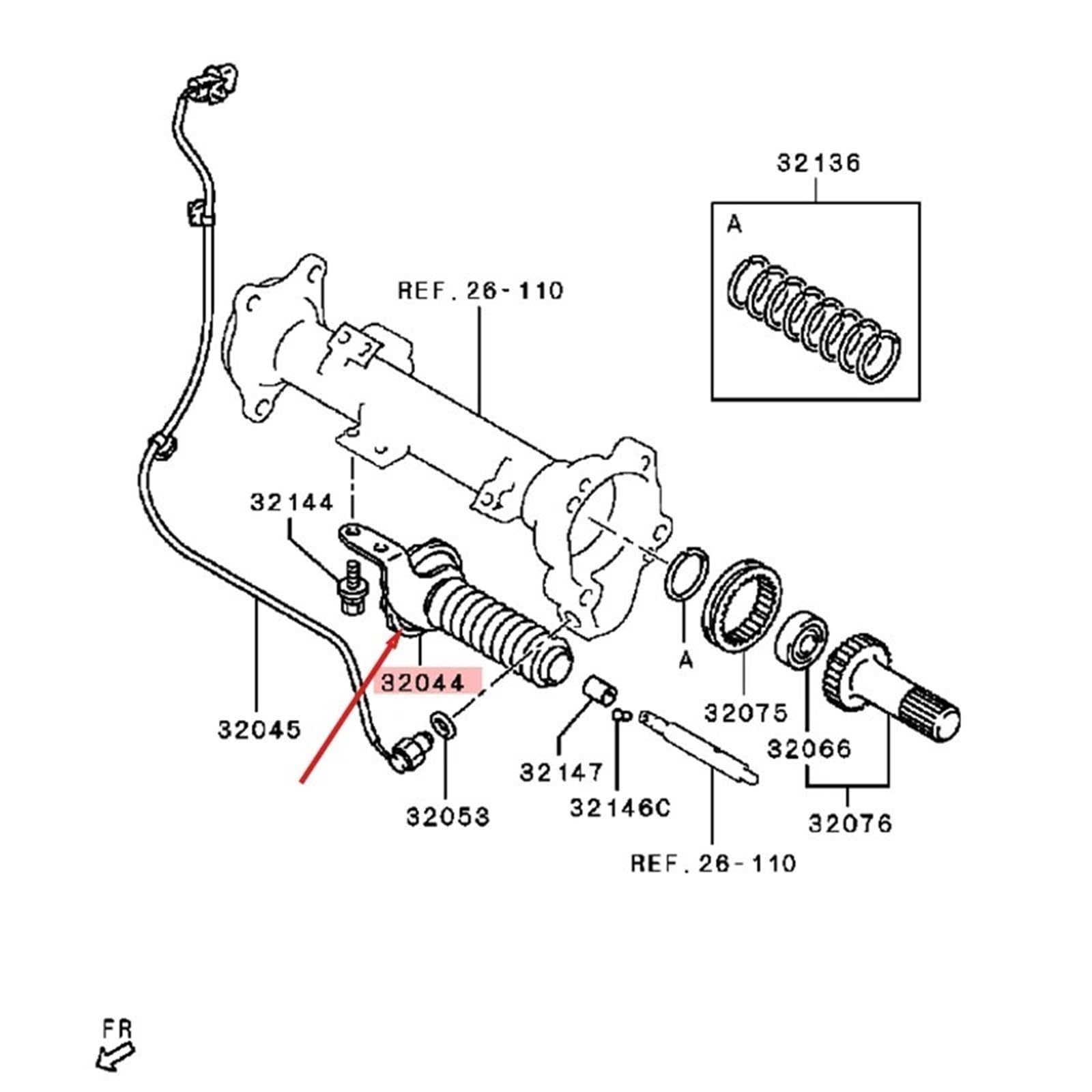 pomp sprzęgła Siłownik sprzęgła wolnobiegu pasuje do Mitsubishi Pajero Montero Sport IO Pinin L200 Triton MR453711 3820A049 MB620790 MR399264 Trzpien centrujacy(MB620790)