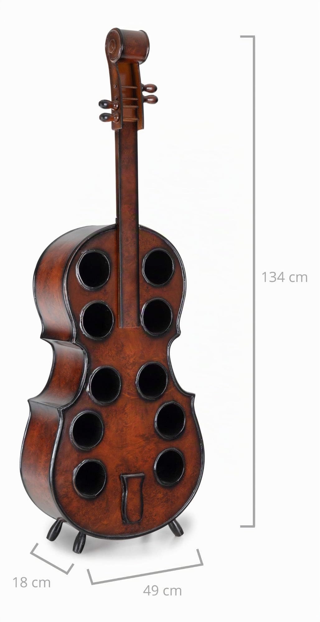 Stagecaptain WR-10 Stradivino Porta Vini e Bottiglie, Realizzato a mano | Porta vini e bottiglie rustico per 10 bottiglie, Adatto per bottiglie fino a Ø 7 cm, Dati tecnici, Capacità: 10 bottiglie