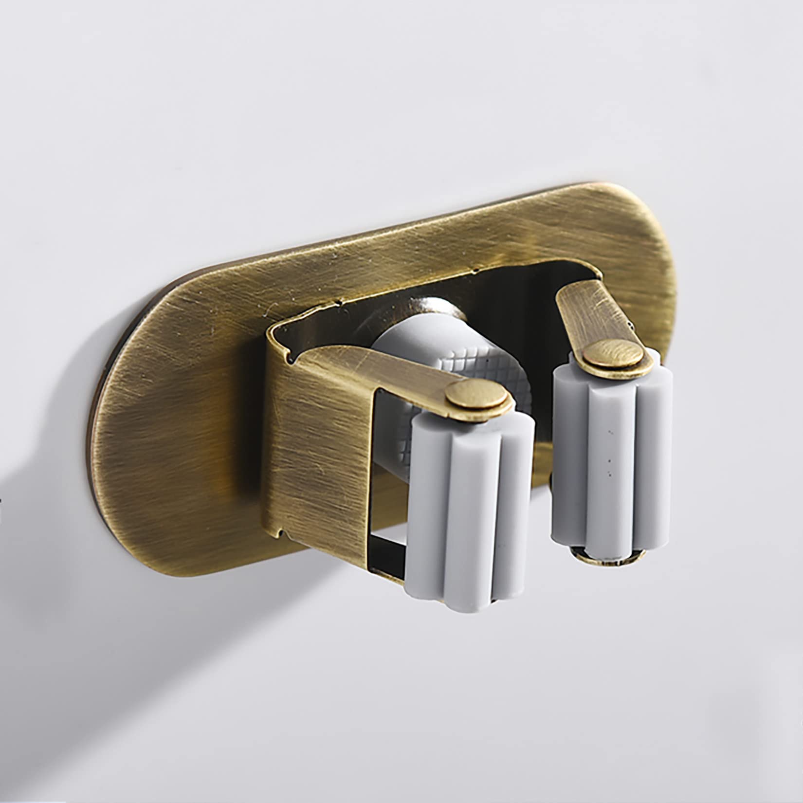 Soporte para escobas y fregonas, organizador de almacenamiento montado en la pared para el hogar, cocina, garaje, jardín, lavandería, baño, solución de ahorro de espacio