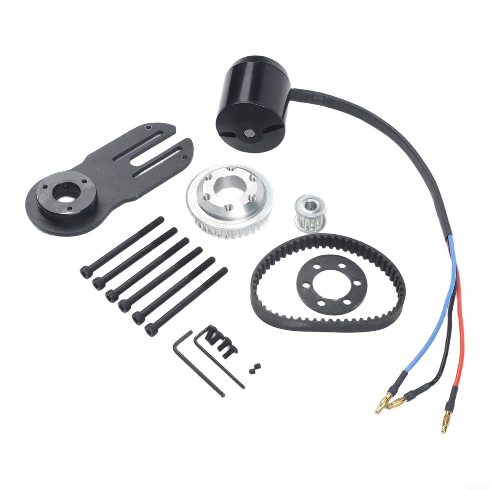 Kit d'entraînement pour skateboard électrique 1800 W Moteur 270 kV avec support de montage en acier et courroie de distribution de 270 mm