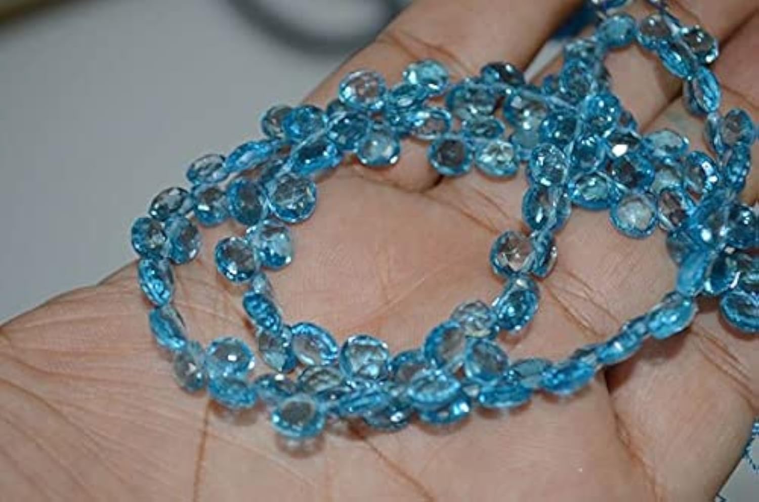 Quartz suisse az en coeur perles polies sans imperfections pour enfilage de bijoux
