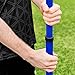 FORZA Telescopic Slalom Training Poles [Pack of 8] | Adjustable, Shatterproof PVC Poles for Agility and Speed Training | Multi-Sport Use | 8 Bold Colors (with Bases, Electric Blue)