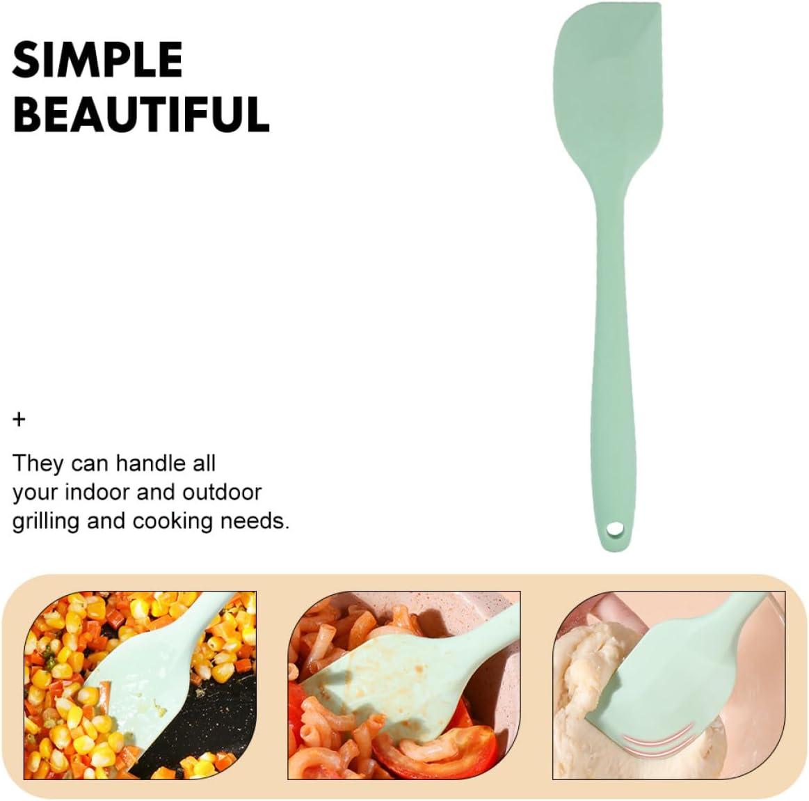 2Pcs Silicone Cream Spatula Set for Mixing and Scraping, Pink Green