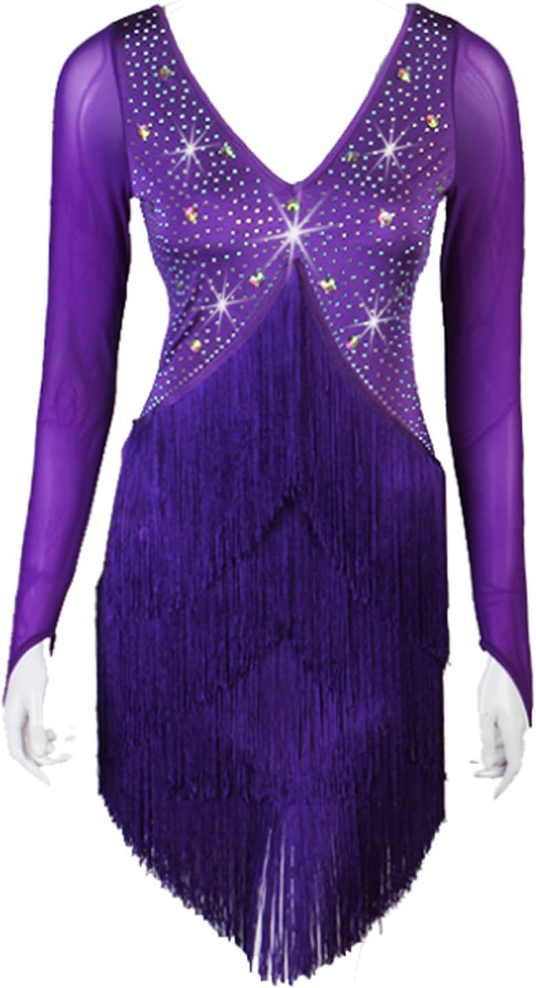 Women's Latin Salsa Dance Dress Modern Dance Performance Skirt Cha Cha Competition Costumes Ballroom Dancing Dresses