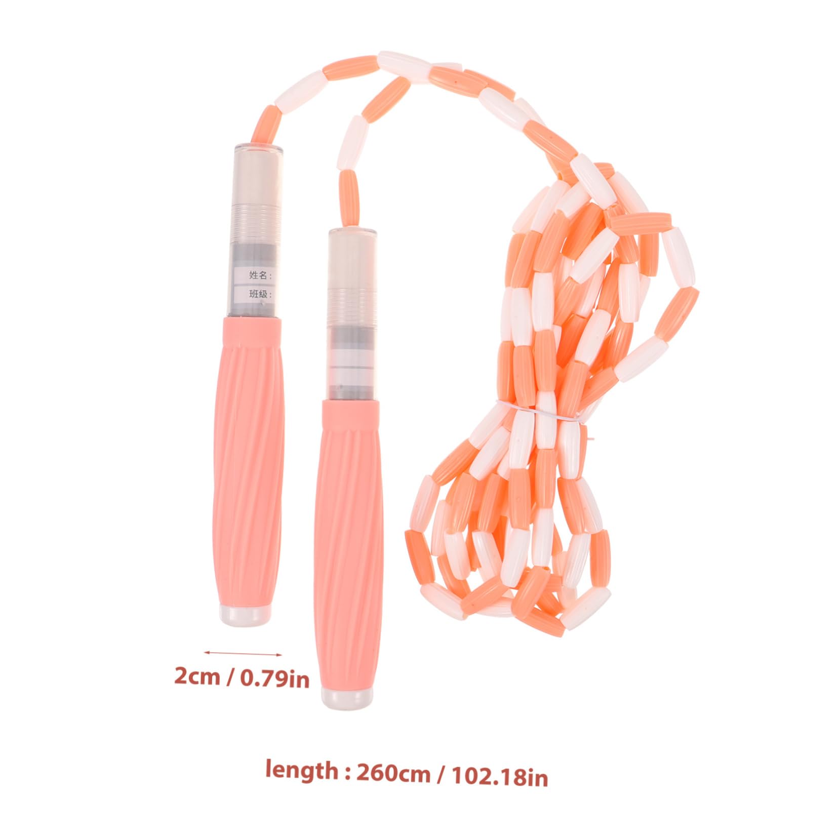 Kisangel Cuerda de Saltar de bambú sin Cable Saltando Cuerdas SOGA Beaded Jump Rope Jumping Rope cómoda Cuerda para Saltar Cuerda de Saltar con Cuentas Abdominales de Silicona