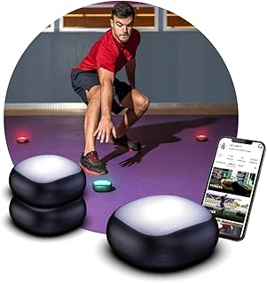 A-Champs ROX Flash Reflex Reaction and Cognitive Training Kit - LED Light Pods with Smart App-Connect for Sport, Fitness, Speed and Agility - for Coaches, Gyms and Individual Athlete Workouts