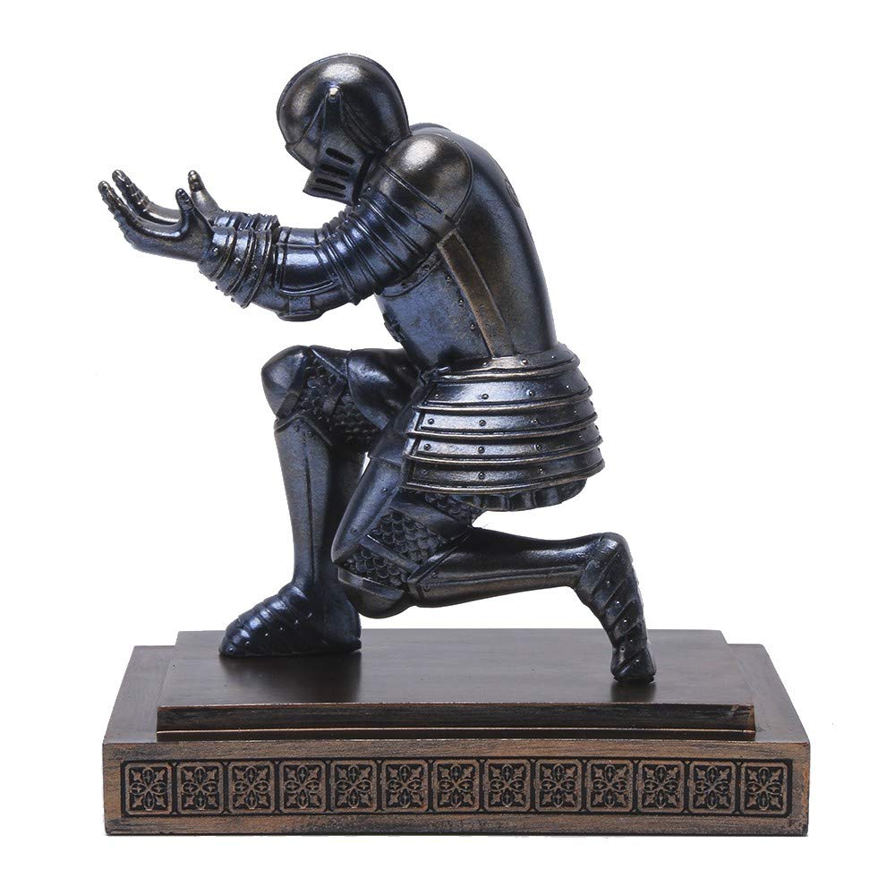 Amoysanli Knight Pen Holder Desk Organizers and Accessories Desk Decor Resin Pen Holder as Gift with a Cool Pen for Office and Home (Blue) - Image 4