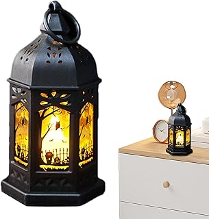 ハロウィン ランタン,ハロウィン ランタン電池式 - ビスタ装飾的なヴィンテージランタン電気 - ポータブルキャンドルライトランタン装飾電池式ハロウィン結婚式クリスマス用