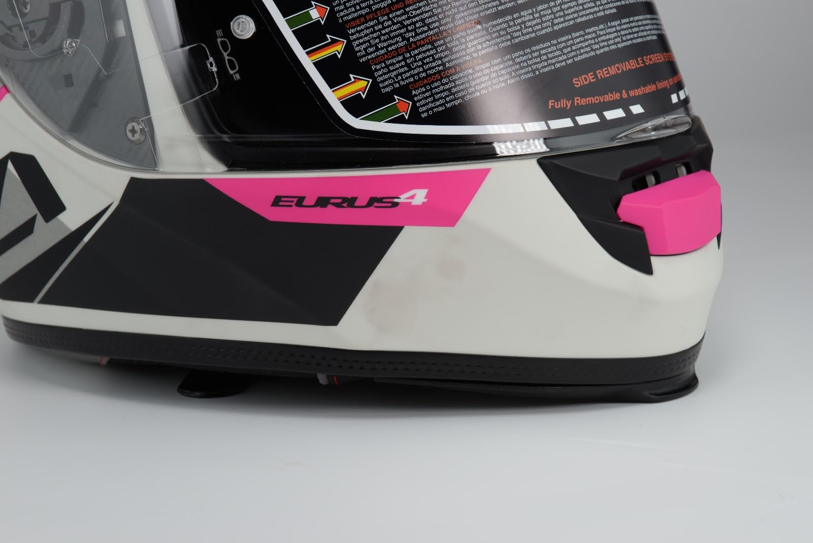 MC Casco NZI Integral para Moto Eurus 4 Vanguard Rosa Blanco Mate HOMOLOGACION 22.06 Talla S