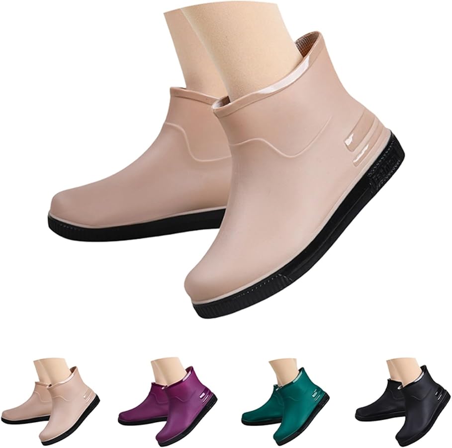 Botas De Agua Para Mujer - Impermeables, Fáciles De Limpiar, Con Forro Interior Y Plantilla De EVA - Ideales Para Lluvia, Jardinería Y Diario