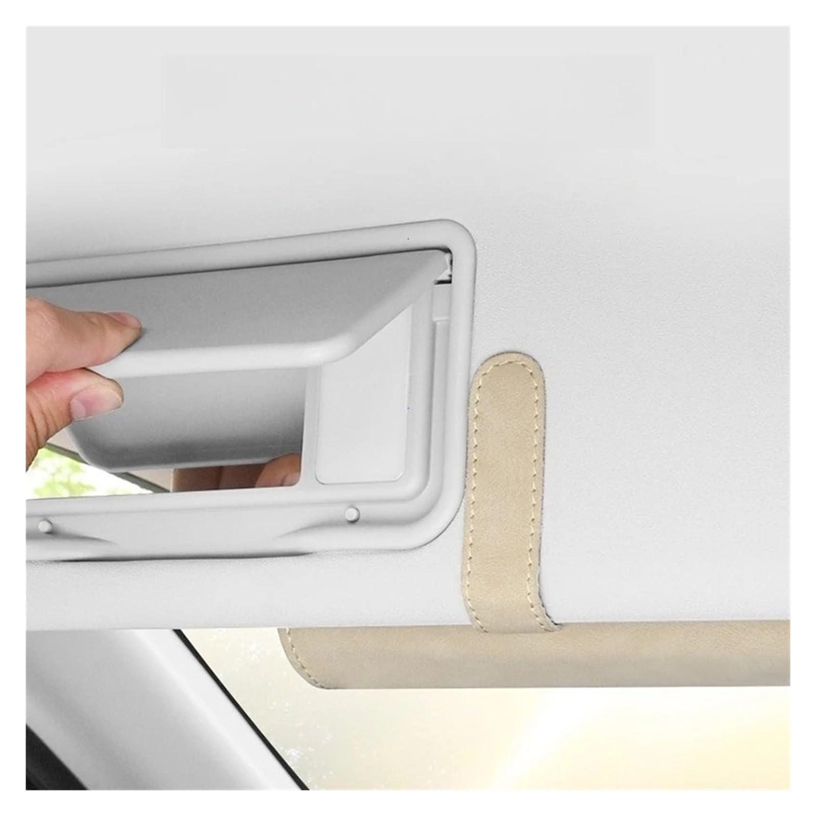 Portagafas con Clip para Coche Estuche De Cuero Gamuza para Gafas Coche Cierre Automático Antideslizante Soporte para Clips Magnéticos Multifuncionales(Brown)