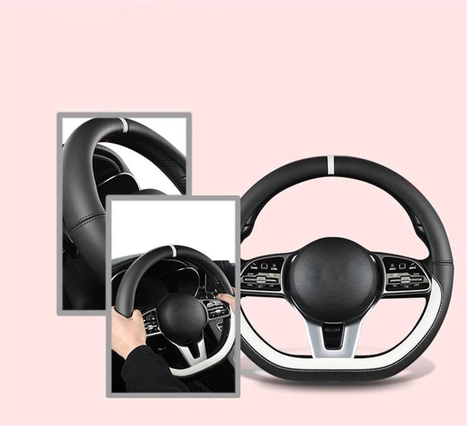 In Pelle Microfibra D Forma Accessori Auto Volante Copertura Trim Per Peugeot Per Viaggiatori 2016 2017 2018 2019(Green)