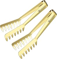 Vista 7 de MSY BIGSUNNY Pinzas para pasta de cocina, pinzas de espagueti de acero inoxidable de 8 pulgadas
