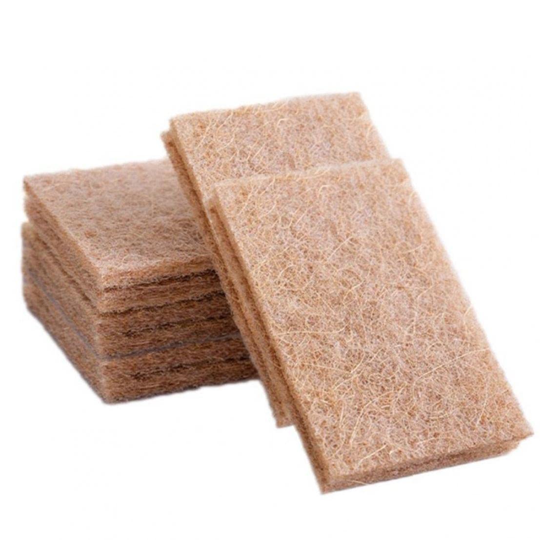 Tossper Style 1 Natural Sisal Fibers Scouring Pads, 10 Pcs Scrubbing Pads For Kitchen Cleaning, Dishes, And Pots, Non-Scratch Kitchen Scrubbers