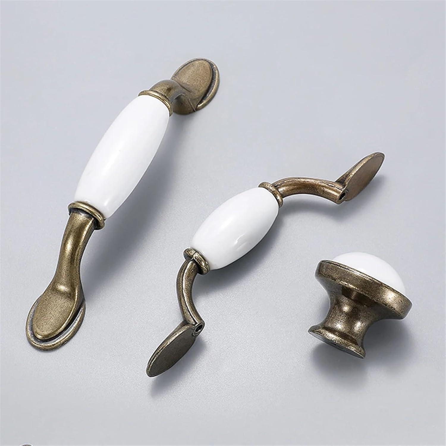 Ceramic Handle Door Knobs Wardrobe Cupboard Pulls Modern Minimalist Dresser Drawer Cabinet Furniture Handles 1Pcs (Color : 05-Size as Shown in Figure 2)